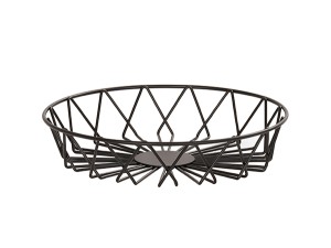 Black Round Wire Basket - 12" x 3"